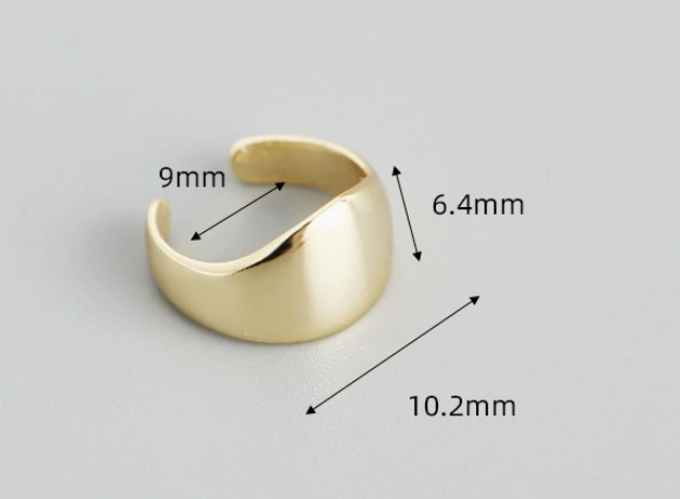 U-Form – glatter Ear Cuff, einzeln