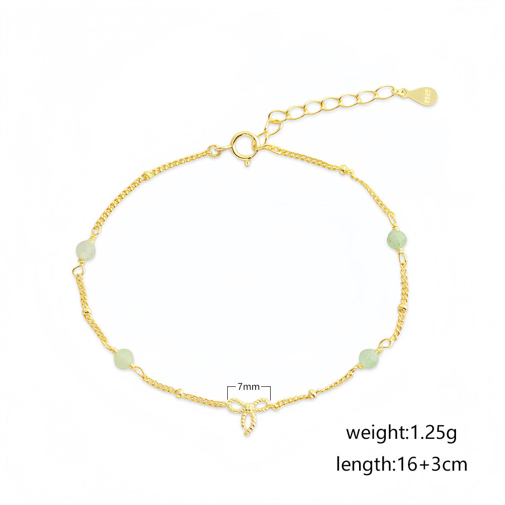 Aventurinschleife – feines Armband