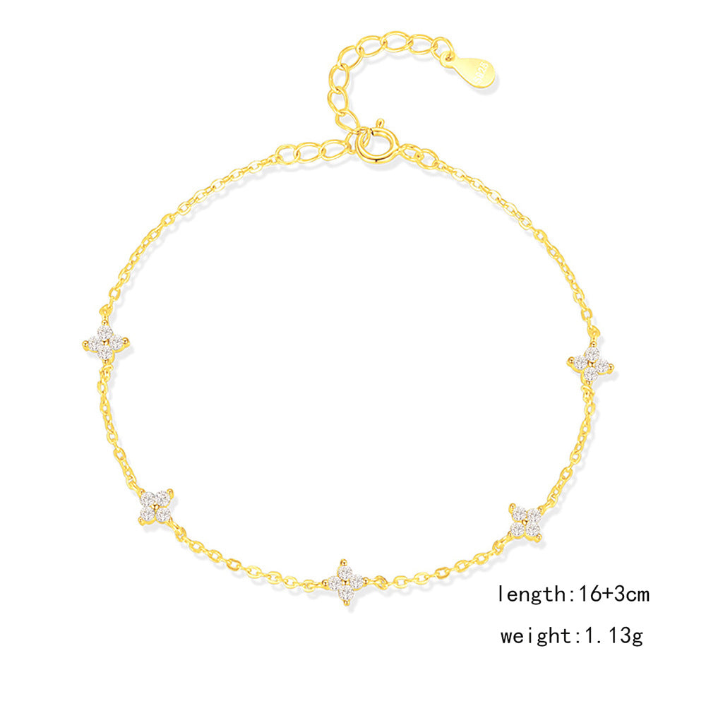 Blütenpunkte – Armband mit Zirkonia