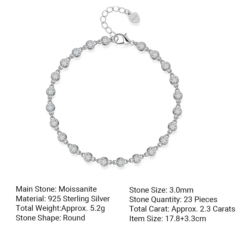 Lichterrund – Armband mit Moissanit