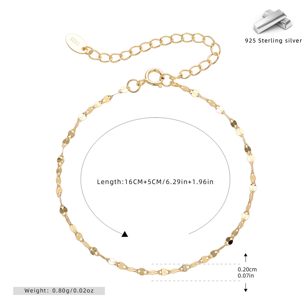 Facettenfaden – feines Gliederarmband