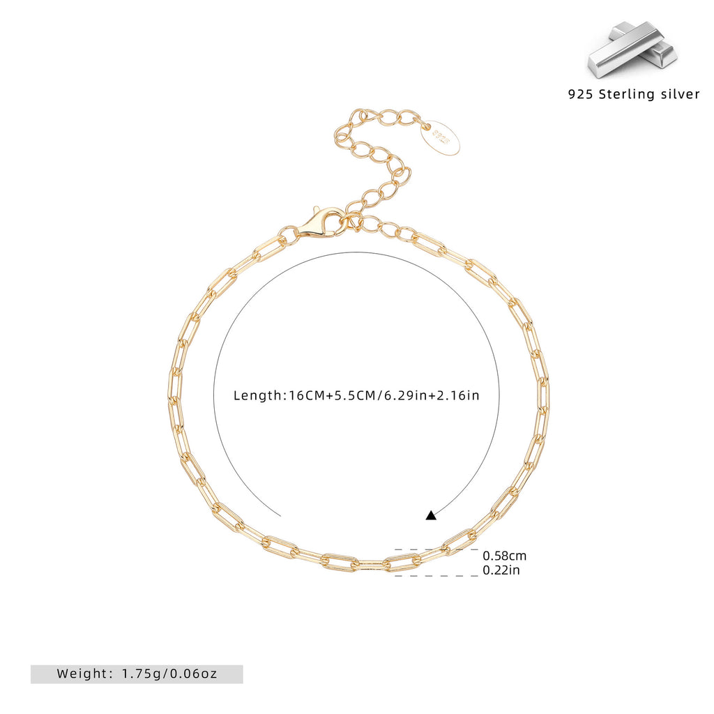 Klarlinie – Armband mit länglichen Gliedern